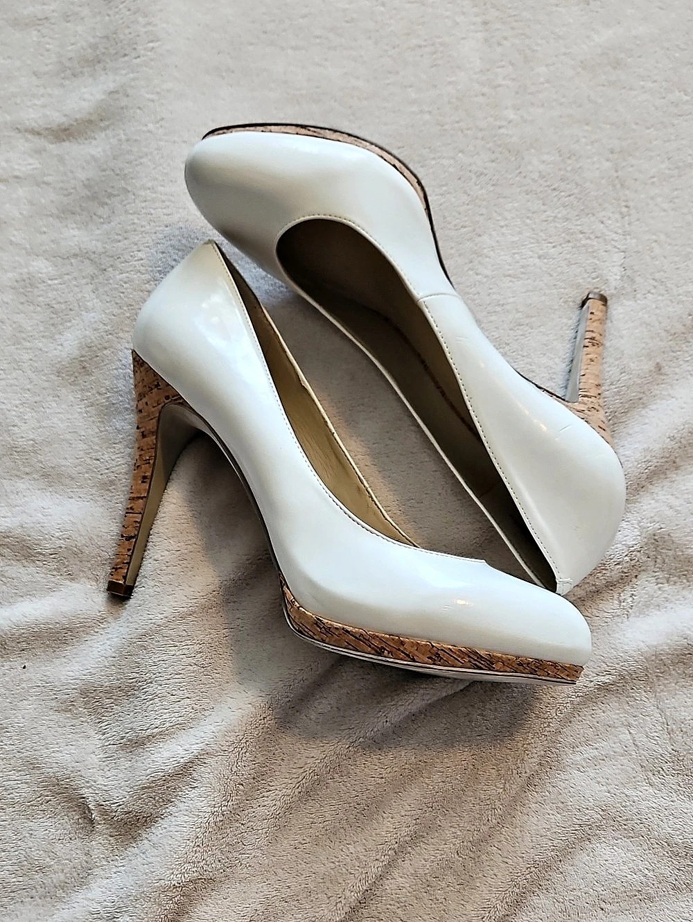 Nine West Off White Rounded Toe Pumps - Picture 3 of 6